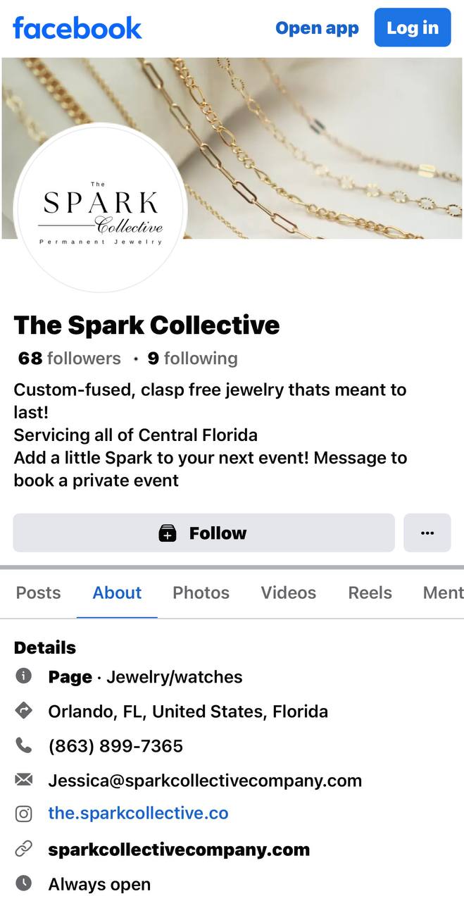 Preview of our Facebook profile