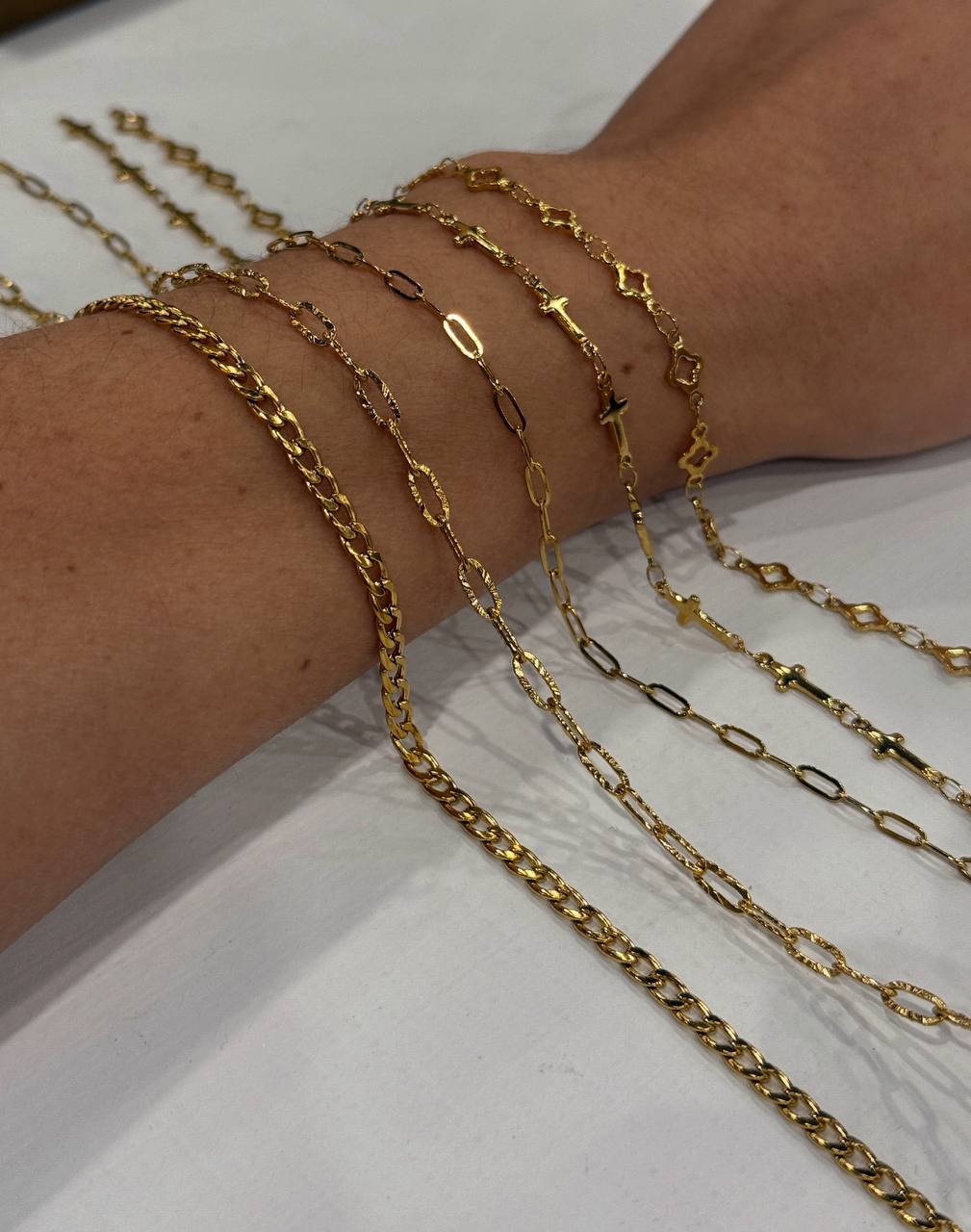 Delicate Gold Infinity Bracelet - Figaro Chain Gold Infinity Symbolic permanent jewelry by The Spark Collective