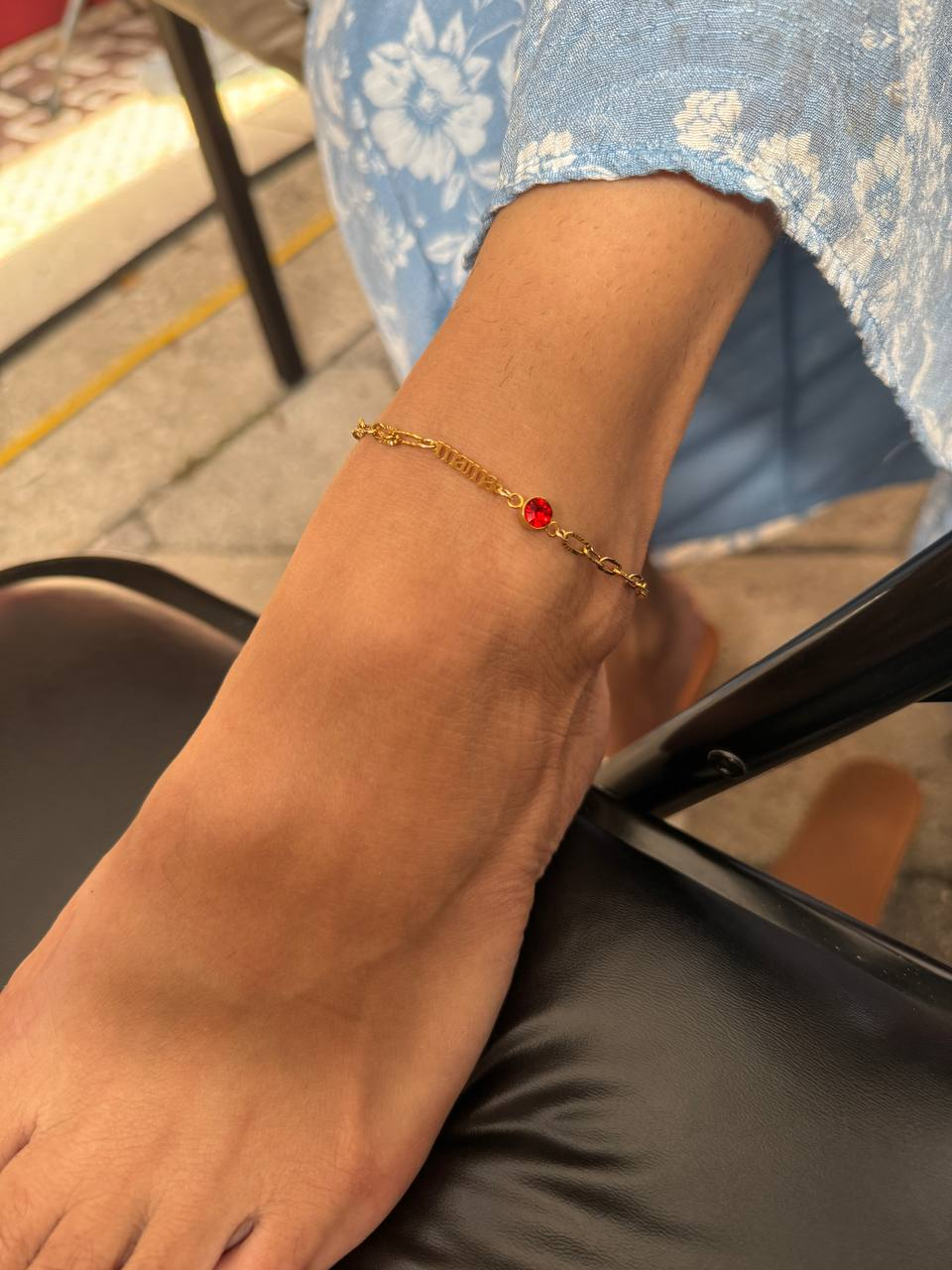 Gold Chain Anklet - undefined Gold Classic Timeless permanent jewelry by The Spark Collective