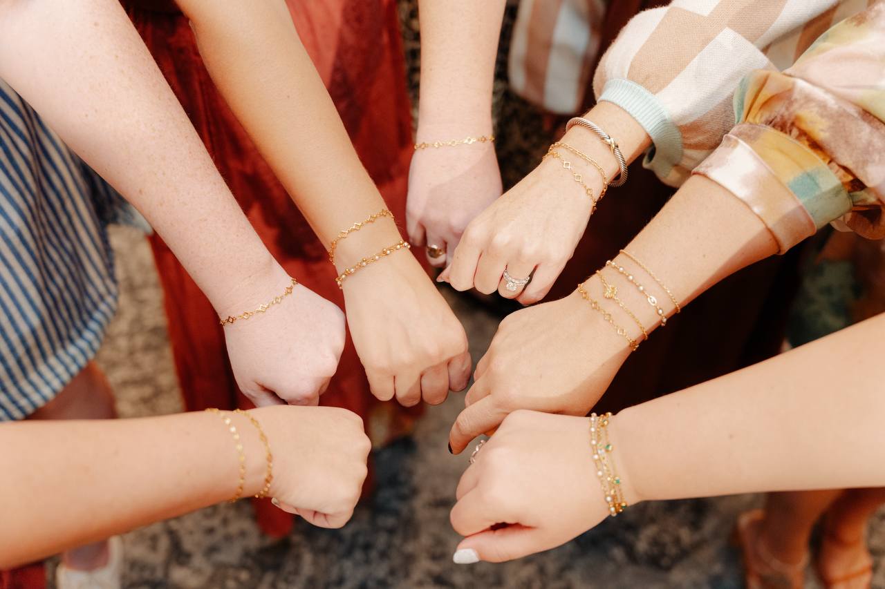 Gold Hoop Bracelet - Hoop Wire Gold Hoops Smooth permanent jewelry by The Spark Collective