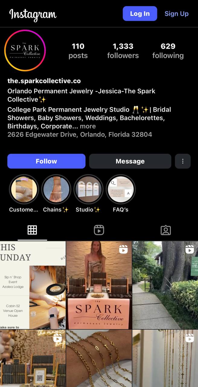 Preview of our Instagram profile