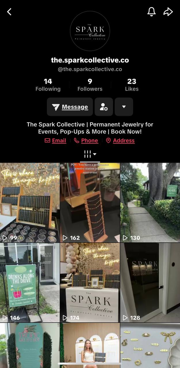 Preview of our TikTok profile